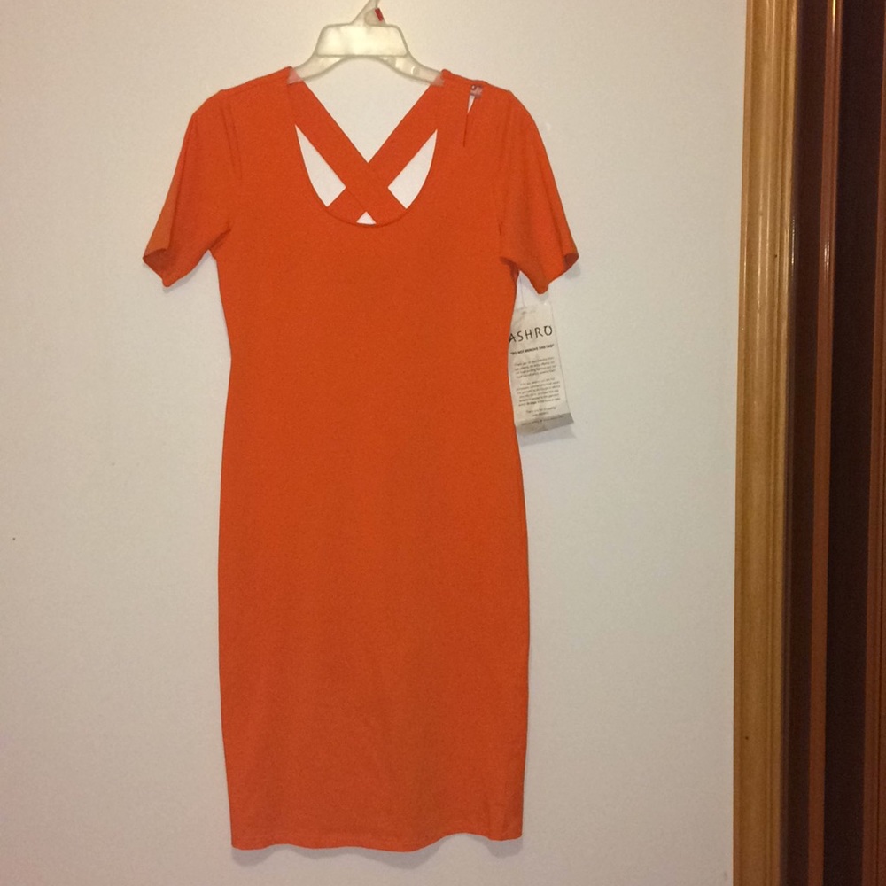 A beautiful orange dress from ASHRO